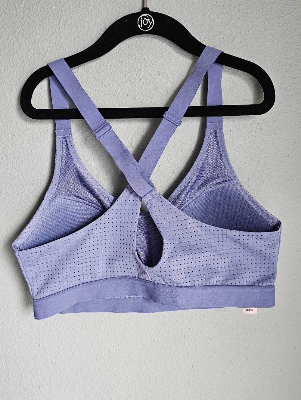 Victoria's Secret Lightweight Mesh Sports Bra Velvet Morning Blue 32C - Picture 4 of 5